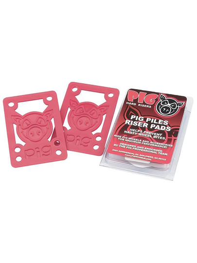 Pig Wheels 1/8" Hard Riser Pads punainen