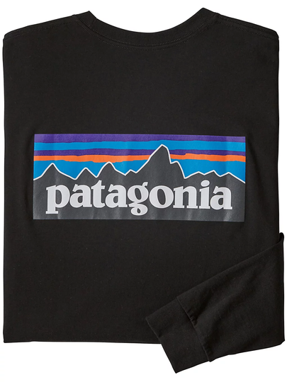 Patagonia P-6 Logo Responsibili Long Sleeve T-Shirt musta