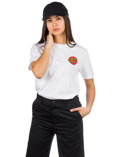 Santa Cruz Classic Dot T-Shirt valkoinen