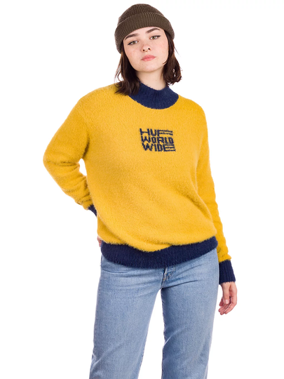 HUF Disorder Jacquard Knit Pullover keltainen