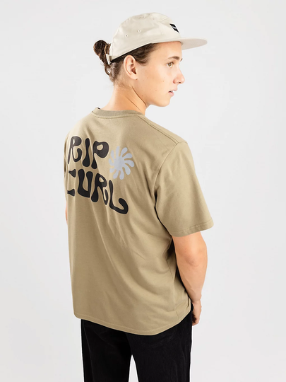 Rip Curl SWC Psych Stack T-Shirt ruskea