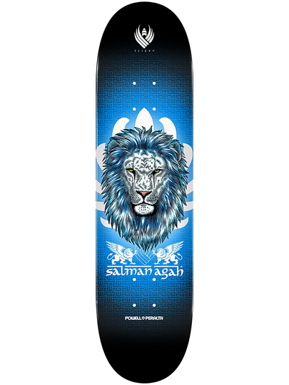 Powell Peralta Flight Pro Shape 242 Agah Lion 8.0" Skateboard Deck musta