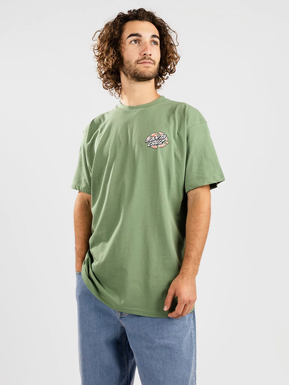Santa Cruz Warp Brocken Dot T-Shirt vihreä