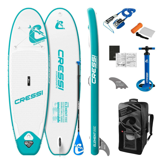Cressi Element Small All Around ISup Set 8'2, Valkoinen/Akvamariini