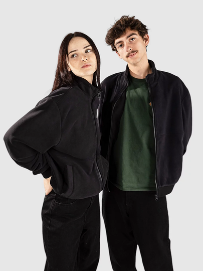 Urban Classics Colour Block Polar Fleece Fleecetakki musta