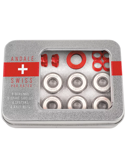 Andale Bearings Swiss Tin Box Bearings punainen