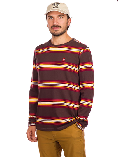 Coal Travertine Long Sleeve T-Shirt ruskea