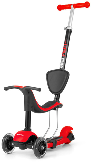 Milly Mally Little Star Potkuauto/Potkulauta 3-in-1, Punainen