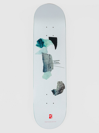 Poetic Collective Minimalist 8.125" Skateboard Deck valkoinen