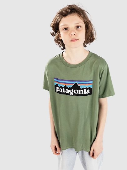 Patagonia P-6 Logo Kids T-Paita vihreä