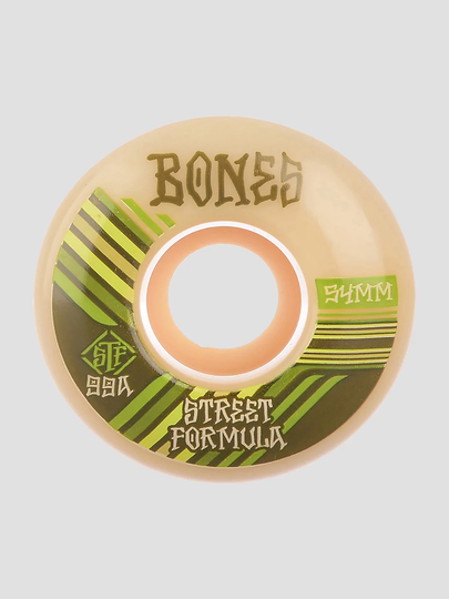 Bones Wheels STF Retros 99A V4 Wide 52mm Wheels valkoinen