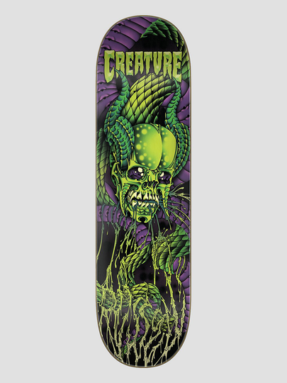 Creature Russell Serpent Skull 8.6" Skateboard Deck musta