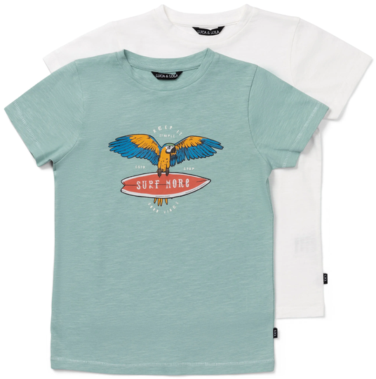 Luca & Lola Riccione T-paidat, Green/White 98-104