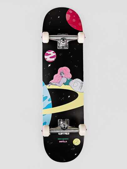Impala Saturn Skateboard 8.25" Complete musta