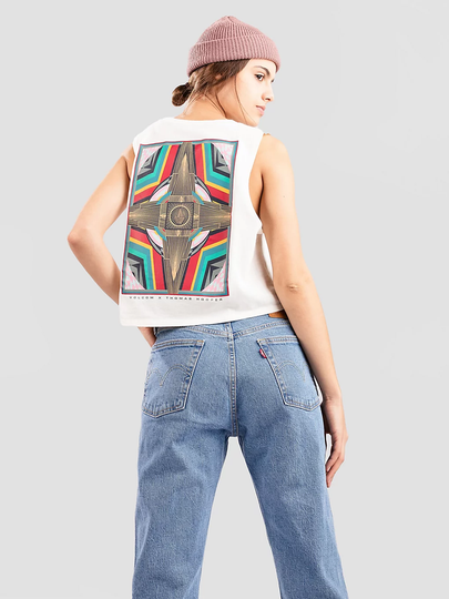 Volcom Thomas Hooper Crop Tank Top valkoinen