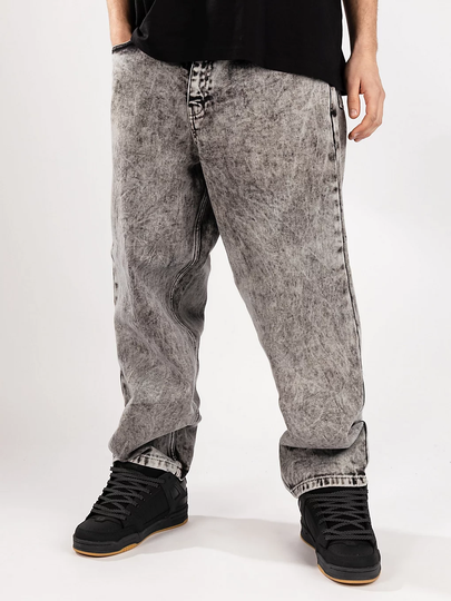 Blue Flowers Reworked Denim - Eco Farkut harmaa