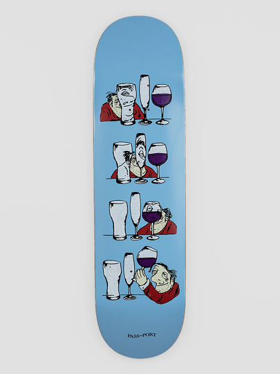 Pass Port Try Hard Series Wine 8.25" Skateboard Deck sininen