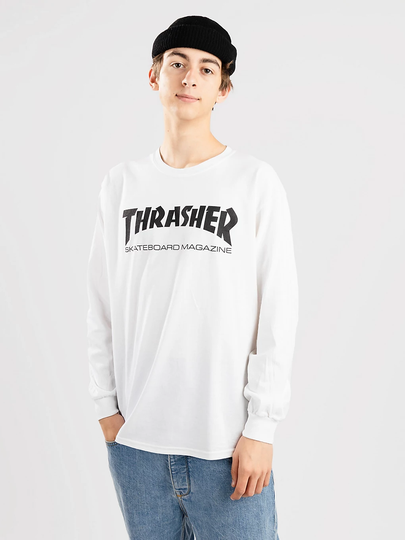 Thrasher Skate-Mag Long Sleeve T-Shirt valkoinen
