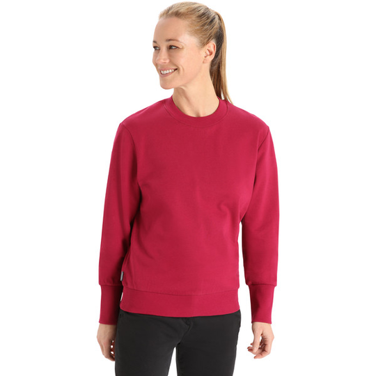 Icebreaker W Central Ii Ls Sweatshirt - Cherry - Naiset - M