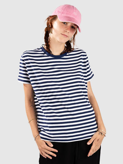 Urban Classics Regular Striped T-Paita sininen