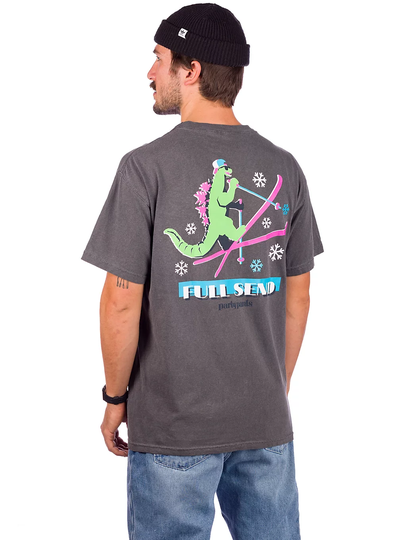 Party Pants Dino Ripper Ski T-Shirt harmaa