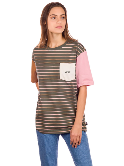 Vans Striped Pocket T-Shirt vihreä