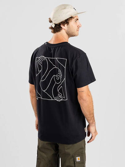 Globe Stacks On T-Shirt musta