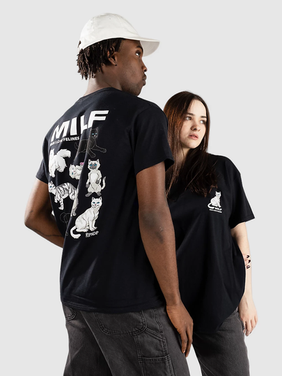 RIPNDIP Man I Love Felines T-paita musta