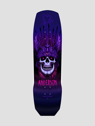 Powell Peralta Andy Anderson Heron Skull 8.45" Skateboard Deck violet
