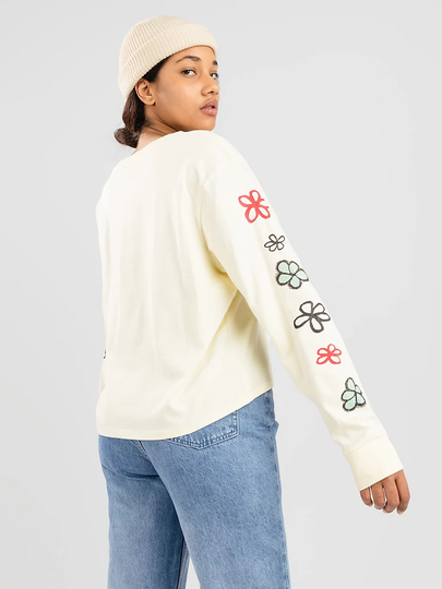RVCA Oblow Patch Long Sleeve T-Shirt valkoinen