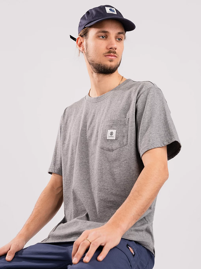 Element Basic Pocket Label T-Shirt harmaa