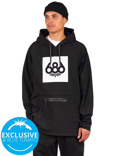 686 Waterproof Shred Hoodie musta