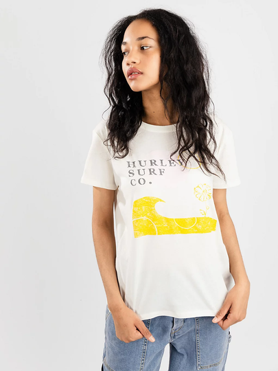 Hurley Daisy Relaxed Girlfriend T-Shirt valkoinen