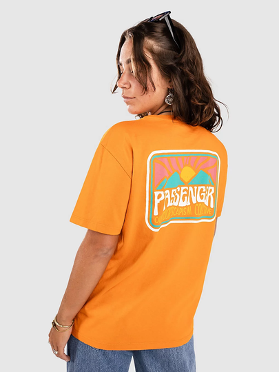 Passenger Golden Hour Recycled Cotton Oversized T-Paita oranssi