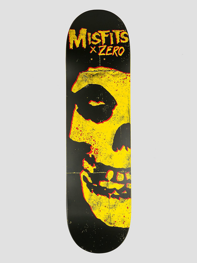 Zero X Misfits - Fiend Skull 8.25" Skateboard Deck keltainen