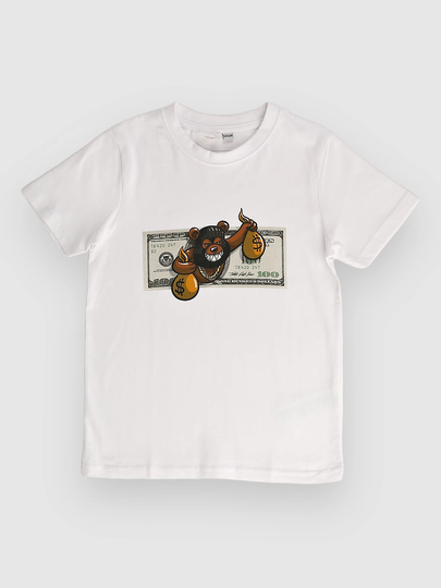 Mister Tee Money Bear Kids T-Paita valkoinen