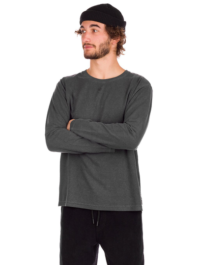 Afends Saxe Hemp Standard Fit Long Sleeve T-Shirt musta