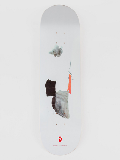 Poetic Collective Minimalist 8.5" Skateboard Deck valkoinen