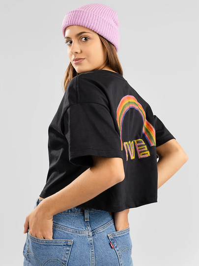 RVCA Oblow Rainbows Roll T-Shirt musta