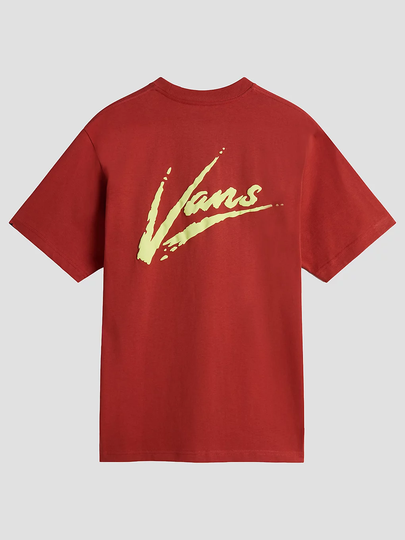 Vans Brush Script Loose T-paita punainen