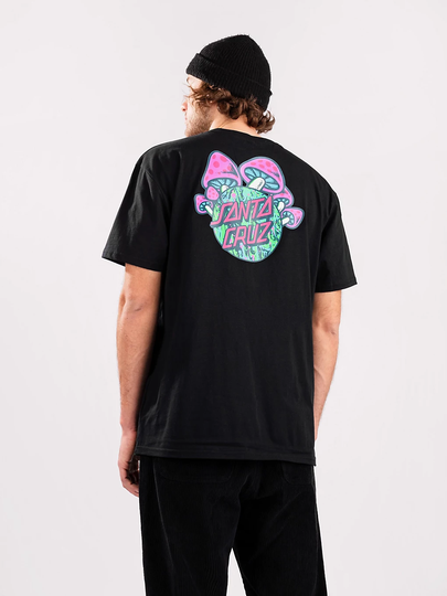 Santa Cruz BT Spill Shroom Dot T-Shirt musta