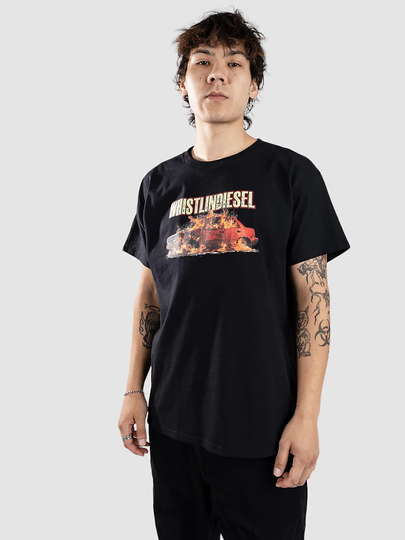 Whistlindiesel Burnout T-paita musta