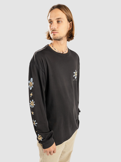 Vans Trippy Grin Floral Long Sleeve T-Shirt musta
