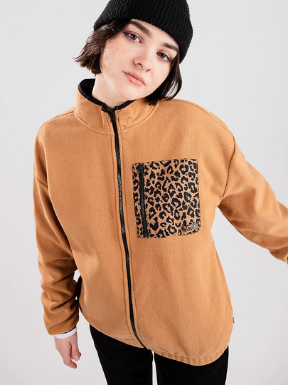 Vans Quinn Mock Zip Hoodie ruskea