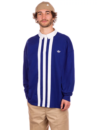 adidas Skateboarding Rugby Jersey Long Sleeve T-Shirt sininen