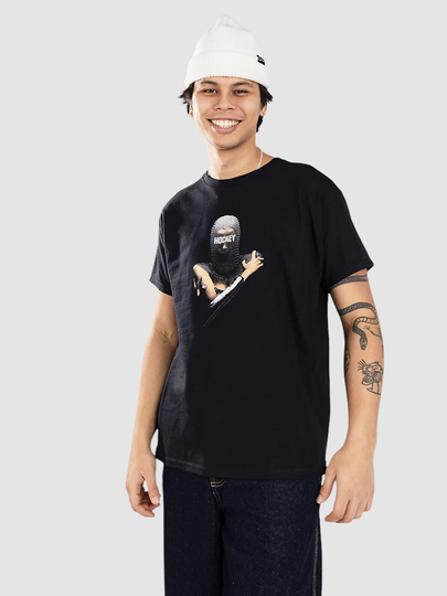 Hockey Skateboards Black Crack T-paita musta