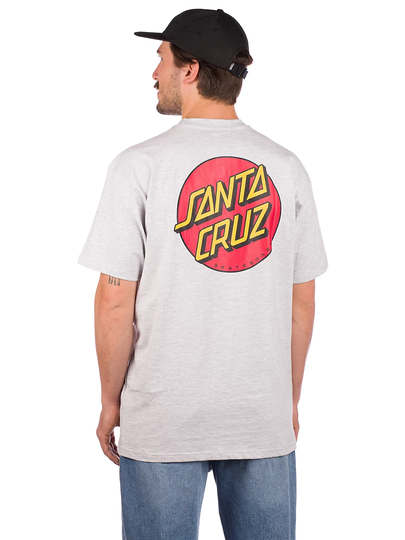 Santa Cruz Classic Dot Chest T-Shirt harmaa