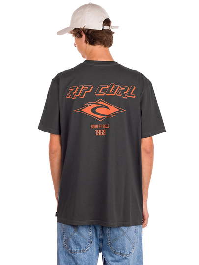 Rip Curl Fade Out Icon T-Shirt musta