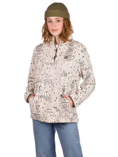 Billabong Boundary Mock Half Zip Sweater valkoinen