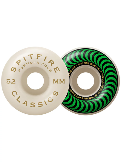 Spitfire Formula 4 101D 52mn Classics Shape Wheels valkoinen